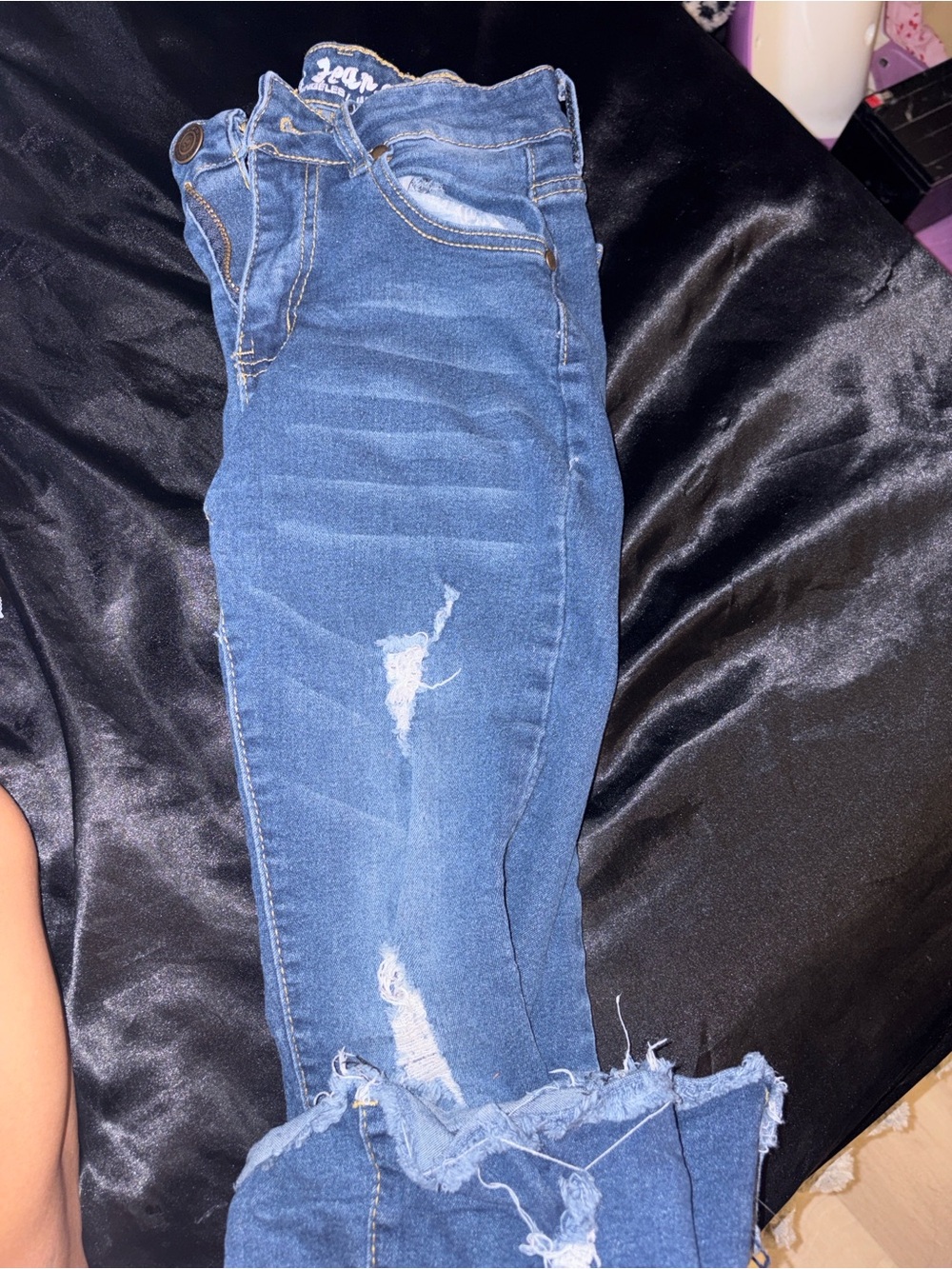 VIP Medium Blue Distressed Women's Jeans